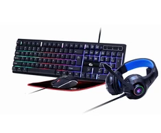 Klaviatūra GEMBIRD 4-in-1 foninio apšvietimo žaidimų rinkinys „Phantom US“ išdėstymas
