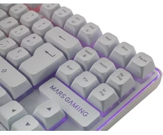 Klaviatūra Mars Gaming MCPWTKLWUS Klaviatūros ir pelės rinkinys RF belaidė + USB QWERTY US International / baltas