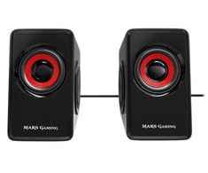 Kompiuterio kolonėlės Mars Gaming MS1 Stereo Multimedia Desktop Speakers / 2x 5W / 3.5mm Audio / USB Power