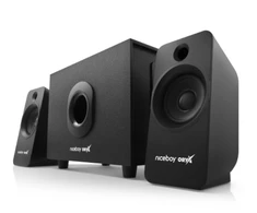 Kompiuterio kolonėlės Niceboy Oryx Vox 2.1 MaxBass garsiakalbiai 25 W / 3,5 mm lizdas / USB