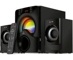 Kompiuterio kolonėlės 2.1 kolonėlės SVEN MS-312, juodas, Bluetooth, FM, USB, Ekranas, RC blokas, galia 20W+2x10W (RMS)