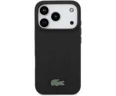 Lacoste Iconic Petit Pique MagSafe dėklas + Wallet skirtas Apple iPhone 17 Pro juodos spalvos