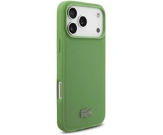 Lacoste Iconic Petit Pique MagSafe dėklas + Wallet skirtas Apple iPhone 17 Pro Max žalios spalvos