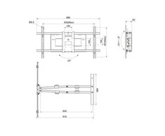 Laikiklis Multibrackets MB-6881 TV Wall Mount Bracket for TVs iki 90" / 60kg