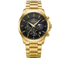 Vyriškas laikrodis Giewont Chronograph Sapphire Złoto Juodas GW9460-B4