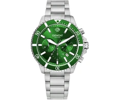 Vyriškas laikrodis Giewont Chronograph Sapphire Sidabrinė Žalias GW3970-B8