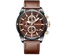 Vyriškas laikrodis Giewont Chronograph Sapphire Juodai Ruda GW8810-A3