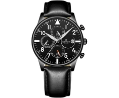 Vyriškas laikrodis Giewont Chronograph Sapphire Juodas GW5630-A1