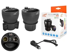 „Lamex LXAS14 LTC“ automobilinis įkroviklis 120 W, 2 USB lizdai 3,1 A, greitasis įkroviklis