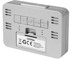„Lamex LXSTP05S LTC“ žadintuvas su termometru / sidabriškai baltas