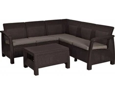 Lauko baldų komplektas Keter Sodo baldų komplektas Corfu Relax Set rudas 8711245158334