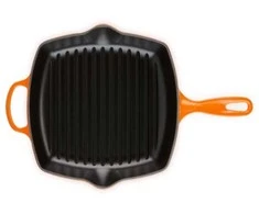 Virtuvės Indai - Le Creuset Signature Kvadratinė Grilio Keptuvė 26cm Indukcinė Indaplovėje Saugoma Raudona