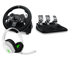 Komplektas: žaidimų vairas Logitech G920 + Ausinės ASTRO A10 Baltas (Skirta Xbox ir PC) 991-000487