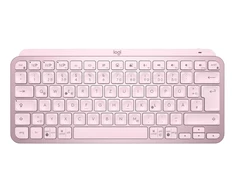 Minimalistinė Belaidė Klaviatūra su apašvietimu Logitech MX Keys Mini, Rožinės spalvos, US tarptautinis (Qwerty) išdėstymas
