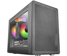 „Mars Gaming MCXPS mATX“ itin kompaktiškas žaidimų kompiuterio korpusas su tinklelio ir stiklo panele