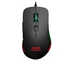 Mars Gaming MM118 Pelė žaidimams su papildomais mygtukais / RGB / 400 - 9800 DPI / USB / Juodas