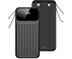 „Wekome Maxlife“ nešiojamoji baterija su įmontuotu laidu MXPB-06 PD QC 22.5W 10000 mAh juoda
