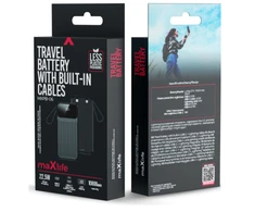 „Wekome Maxlife“ išorinė baterija su įmontuotu laidu MXPB-06 PD QC 22.5W 10000 mAh juoda