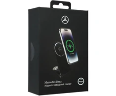 Mercedes Benz Indukcinis įkroviklis 15W sulenkiamas Mercedes Sidabrinis Star MagSafe 2in1 MEMFBGSLK 15W juodos spalvos