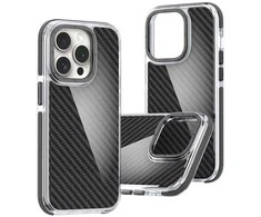 Dėklas Mocco Acrylic Carbon Back Case for Apple iPhone 16e