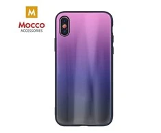 Dėklas Mocco Aurora Glass Silicone Back Case for Apple iPhone 6 Plus / 6S Plus Rožinė - Juodas