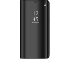 Mocco Clear View atverčiamas dėklas skirtas Samsung Galaxy A22 4G, juodas