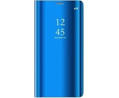 Mocco Clear View atverčiamas dėklas skirtas Samsung Galaxy A42 5G, mėlynas