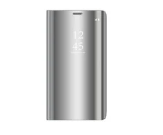 Mocco Clear View atverčiamas dėklas skirtas Samsung Galaxy A42 5G, sidabrinis