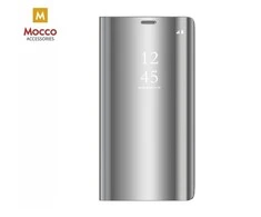 Mocco Clear View atverčiamas dėklas skirtas Samsung Galaxy A42 5G, sidabrinis
