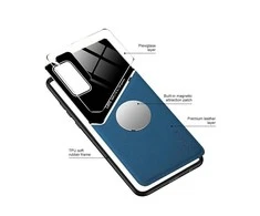 Mocco Lens Leather dėklas skirtas Apple iPhone 12, mėlynas