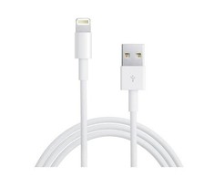 Mocco Lightning USB data and charging cable 1m Baltas