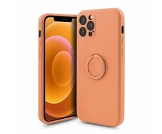 Mocco Pastel Ring silikoninis dėklas skirtas Samsung Galaxy S22 Plus 5G, oranžinis