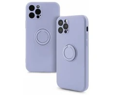 Mocco Pastel Ring silikoninis nugaros dėklas, skirtas Samsung Galaxy S21 FE 5G Violet