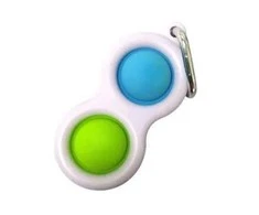Mocco Simple Dimple Push Pop Antistress Sensory Toy / Strawberry keychain / Mėlyna-Žalias
