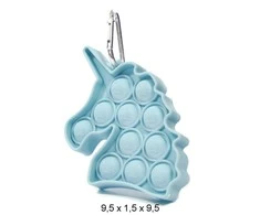 Mocco Mocco Simple Dimple Push Pop Antistress Sensory Toy / Unicorn Keychain / Mėlyna