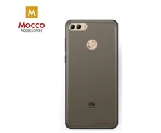 Mocco Ultra Back 0.3 mm silikoninis dėklas skirtas Huawei Y9 (2018), skaidrus/juodas