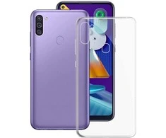 Mocco Ultra Back 1 mm silikoninis dėklas skirtas Samsung Galaxy M11, skaidrus