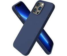 Mocco Ultra Slim Soft Matte 0.3 mm Silikoninis dėklas for Apple iPhone 14 Pro Dark Mėlyna