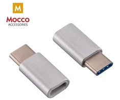 Mocco Universal Adapteris Micro USB to USB Type-C Connection Sidabrinis