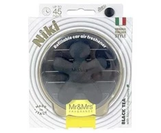 Mr&amp;Mrs Fragrance Niki odinis automobilio oro gaiviklis, Juoda arbata