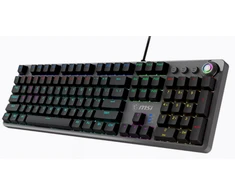 Klaviatūra žaidimams MSI Forge GK320 Raudonas US su laidu mechaninė su pašvietimu juoda