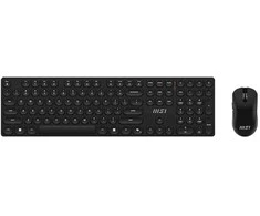MSI | FORGE K210 | Klaviatūros ir pelės rinkinys | Wireless | su pele | US | Scissor | Juodas