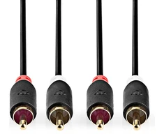 Nedis Audio Kabelis 2x RCA -> 2 x RCA 3m Juodas