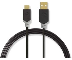 NEDIS CCBW60601AT30 Cable USB 2.0 | USB-A male | USB-C™ male | 60 W | 480 Mbps | 1.00 m