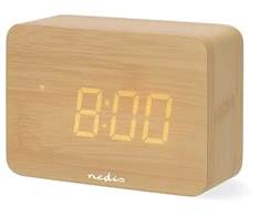 Radijo žadintuvas Nedis cyfrowy radio budzik drewniany CLDK2008BN