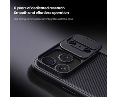 Nillkin CamShield PRO dėklas skirtas Apple iPhone 17 Pro juodos spalvos
