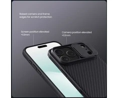 Nillkin CamShield PRO dėklas skirtas Apple iPhone 17 Pro Max juodos spalvos