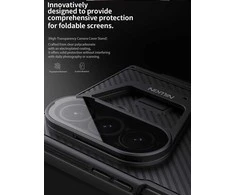 Nillkin CamShield Prop Pen Slot (skaidrus Lens) dėklas skirtas Samsung Galaxy Z Fold 7 juodos spalvos