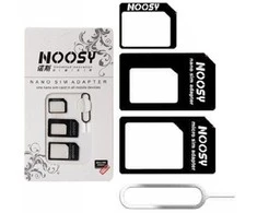 Noosy SIM kortelės adapterio rinkinys + adata juoda