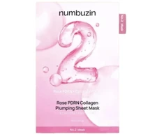 NUMBUZIN No.2 Rose PDRN kolageno putlinanti lakštinė kaukė, 1 vnt. * 33 ml
